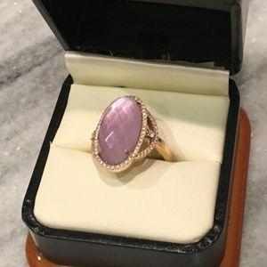 Viola Cocktail Ring with Diamonds 18k Rose Gold